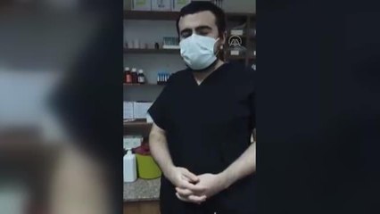 Zonguldak'ta sağlık çalışanlarından kendilerine mektup gönderen çocuklara videolu teşekkür