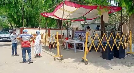 जिला अस्पताल कोरोना वार्ड के मुख्य द्वार पर पुलिस का डेरा, पुख्ता सुरक्षा व्यवस्था