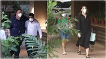 Karishma Kapoor With Son & Dad Randhir Kapoor Snapped At Kareena Kapoor's House