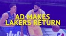 AD's Lakers return went 'better than expected'