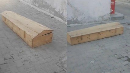 Siirt’te mahalle ortasına bırakılan boş tabut korkuttu