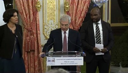 Discours d'ouverture de la cérémonie de lancement de la plateforme « Egalité-Emploi » - Mercredi 23 novembre 2016
