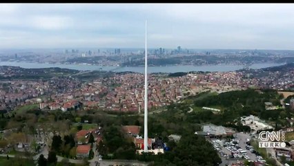 Çamlıca Tepesi'ne dev Türk bayrağı! Cumhurbaşkanı Erdoğan konuştu