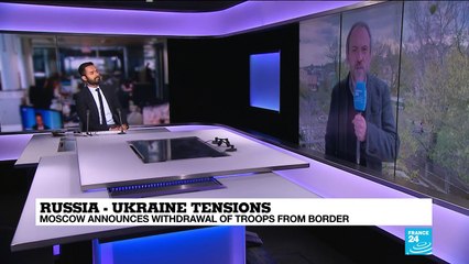 'Cautious relief' in Kiev as Russia pulls back troops from border