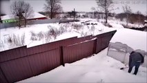 Petit moment de solitude au moment de virer la neige du jardin