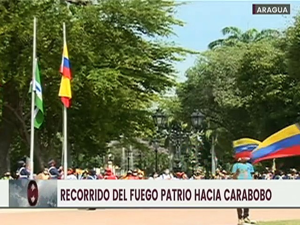 RUTA DEL FUEGO PATRIO | Antorcha Libertaria rumbo a Carabobo llegó al municipio Girardot del estado Aragua