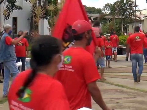 TV Votorantim - Celso Prado - Movimento FNL faz manifestação em frente a prefeitura de Votorantim - Edit: Werinton Kermes