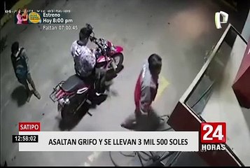 Satipo: cámaras registran asalto a grifo