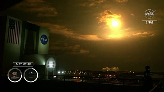 Astronautas da NASA a caminho da Estação Espacial Internacional