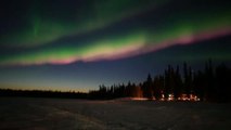 Termina la temporada de las auroras boreales con un baile de luces de colores en el cielo de Alaska