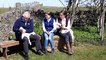 PM Boris Johnson meets a Stoney Middleton farming family in Derbyshire as part of a drive to support British meat exports post-Brexit