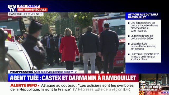 Policière tuée au couteau: Valérie Pécresse est arrivée à Rambouillet