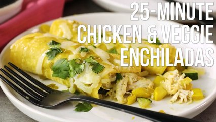 25-Minute Chicken & Veggie Enchiladas