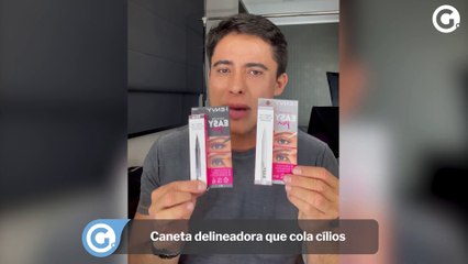 Caneta delineadora que cola cílios