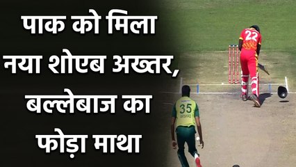 PAK vs ZIM: Pak fast bowler Arshad Iqbal breaks batsman’s helmet with bouncer | Oneindia Sports