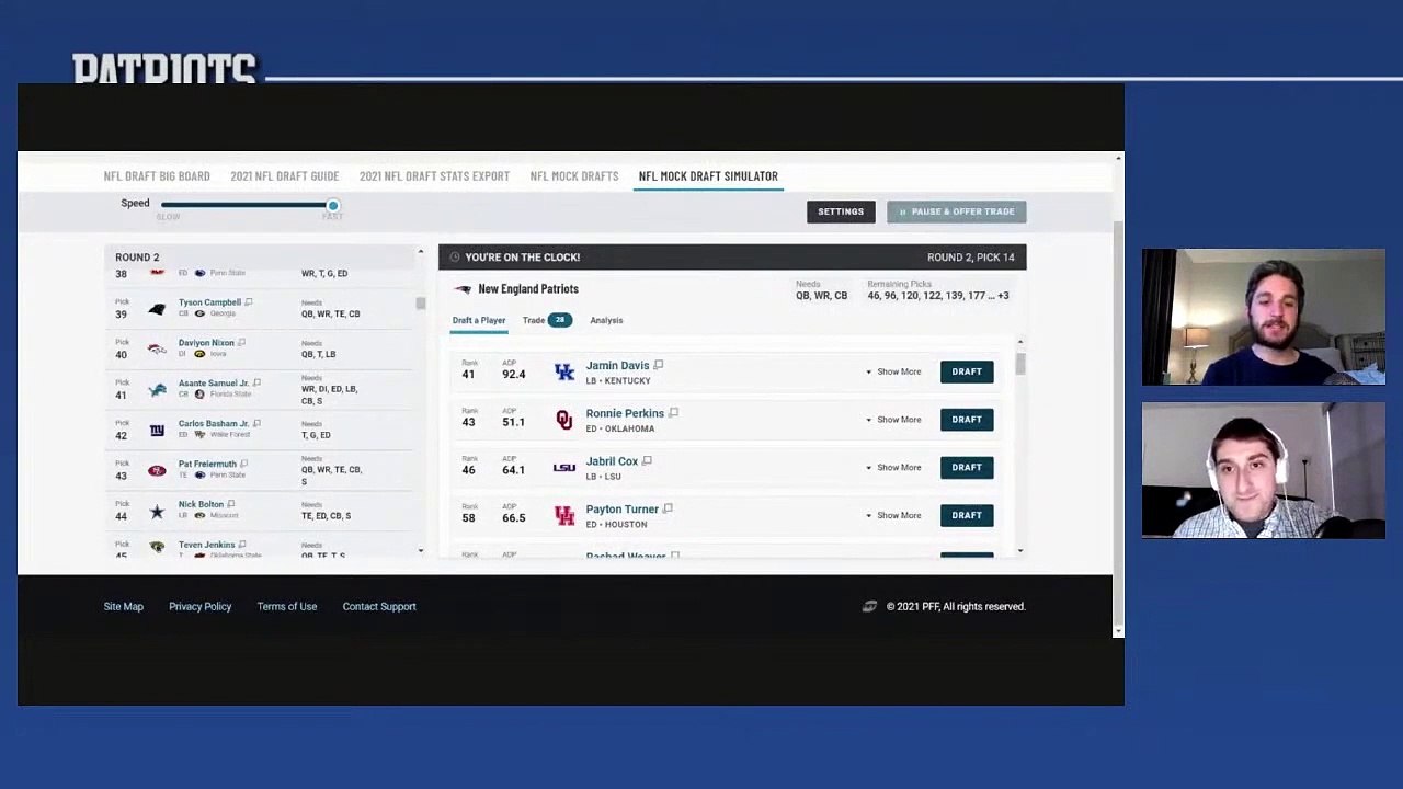 Patriots Beat Mock Draft: Elite Pro Day Testers