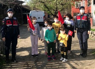 Son dakika haber! Jandarmadan kırsal mahallelerde 23 Nisan coşkusu