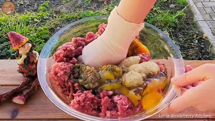 Unique Chicken Stuffed Giant Meatball Recipe  | Azerbaijani Cuisine - Arzuman-Kufta | Asmr Food
