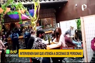 Miraflores: clausuran por segunda vez bar tras desacatar medidas frente al covid-19