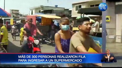 Ciudadanía acude a comprar alimentos previo inicio del toque de queda