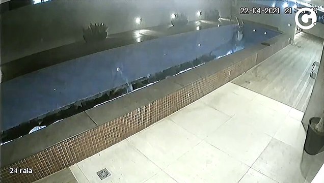 Confira o momento exato do desabamento de piscina em prédio de Vila Velha