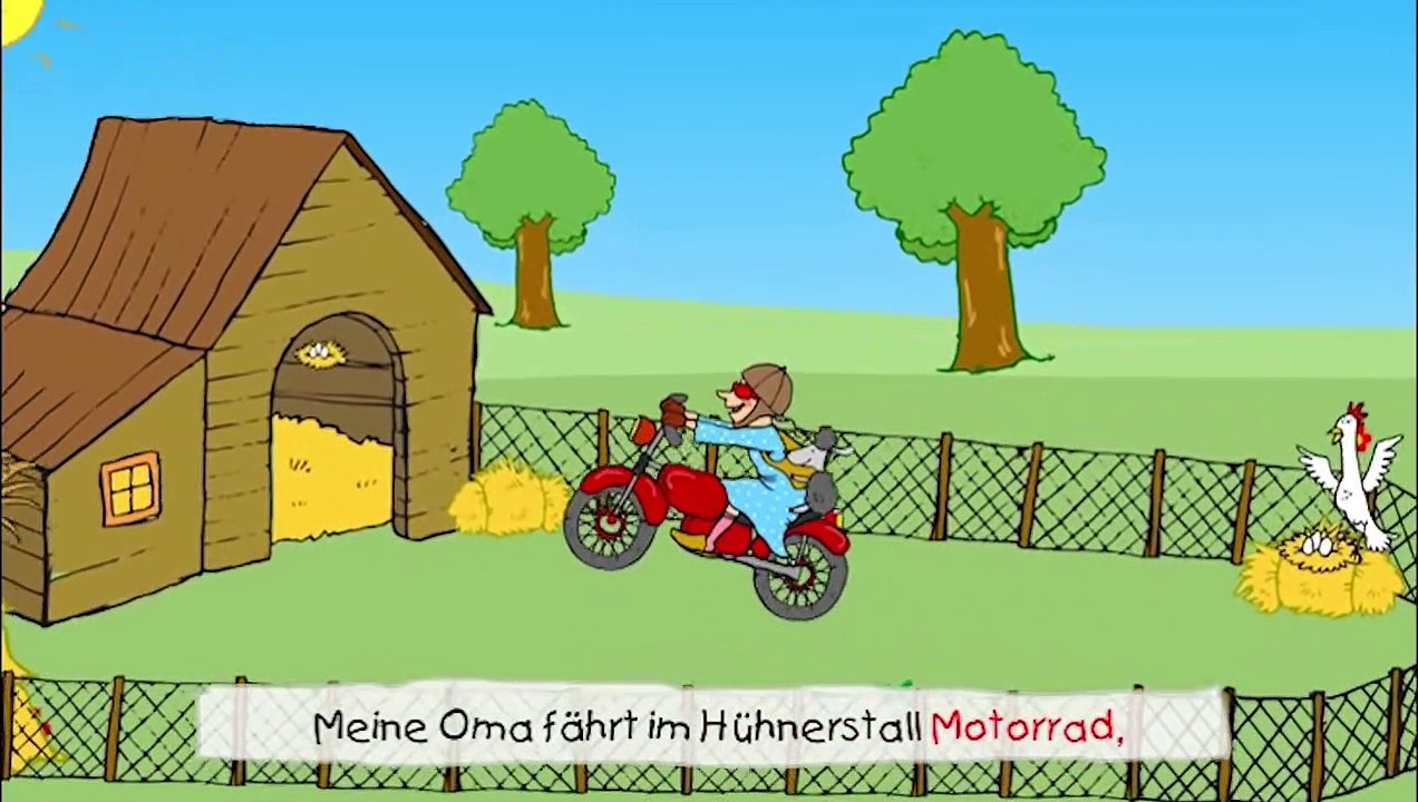 Meine Oma Fährt Im Hühnerstall Motorrad - Kinderlieder Klassiker Zum Mitsingen || Kinderlieder