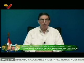 Canciller Bruno Rodríguez: Desde 2017 Cuba cuenta con un Plan de Estado comprometido con la preservación del ambiente
