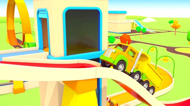 Die Kleinen Autos Fahren Ein Rennen. Die Helfer Autos. Lehrreicher Cartoon Auf Deutsch