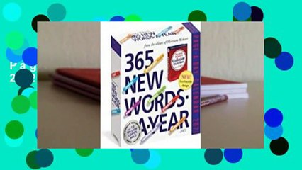 365 New Words-A-Year Page-A-Day Calendar 2021  Review