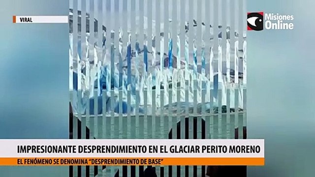 Impresionante desprendimiento en el Glaciar Perito Moreno