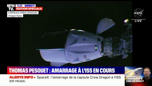 Les images de l’amarrage de la capsule Crew Dragon à la Station spatiale internationale