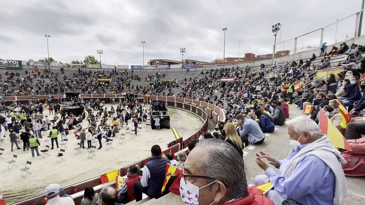 Plaza de toros de San Sebastián de los Reyes en el mitin de Vox