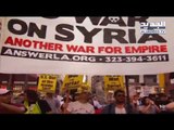 احتجاجات في لوس انجلس ضد العدوان الثلاثي على سوريا!