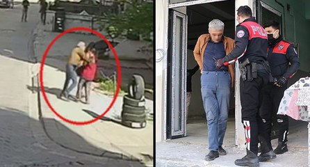 Eşine bıçak çeken kocayı, esnaf durdurdu