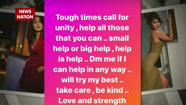 Rhea Chakraborty did a post for Corona patients several months later