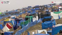 Peru'da binlerce evsizin çadır kentte yaşam mücadelesi