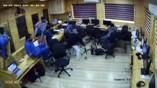 Wild boar attack inside a office in India | live cctv video footage | wild animals attack India