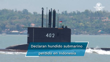 Indonesia declara la pérdida del submarino desaparecido con 53 tripulantes