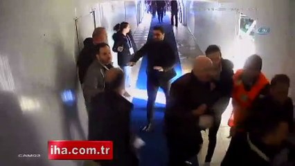 Protokol tribününde arbede çıktı