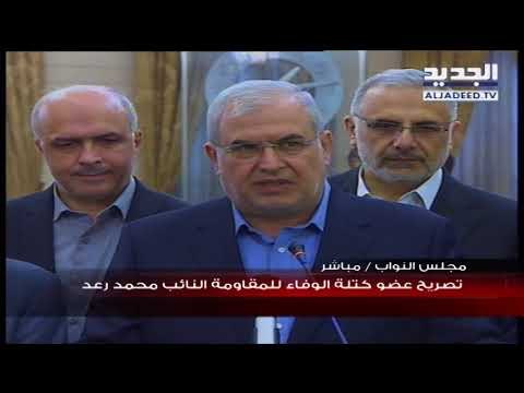 النائب محمد رعد بعد لقاء كتلة الوفاء للمقاومة الرئيس الحريري