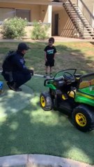 Tempe police officers replace stolen toy gator tractor for young boy