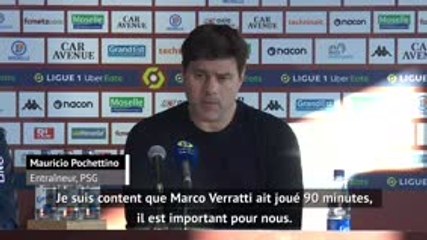 34e j. - Pochettino : "Verratti peut nous apporter beaucoup de choses"