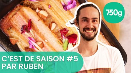 Recette du financier rhubarbe et amandes et tarte fine aux asperges par Ruben - 750g