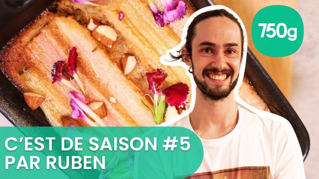 Recette du financier rhubarbe et amandes et tarte fine aux asperges par Ruben - 750g