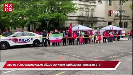 ABD’de Türk vatandaşlar sözde soykırım iddialarını protesto etti