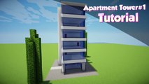Minecraft: How To Build A Modern Hotel Tower (#1)  - House Tutorial
