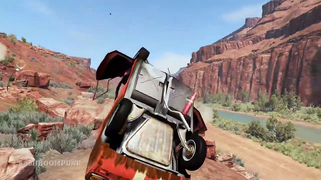 Who Needs Bridges Anyway? #3 - Beamng Drive Jumps & Crashes | Crashboompunk