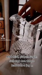 Mint and ginger lemonade