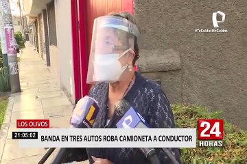 Los Olivos: delincuentes en tres vehículos cierran el paso a conductor y le roban su camioneta