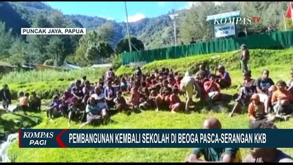 Pasca Dibakar KKB, Sekolah di Distrik Beoga Mulai Dibangun Kembali